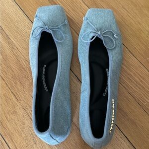 Alexander wang denim ballet flats
